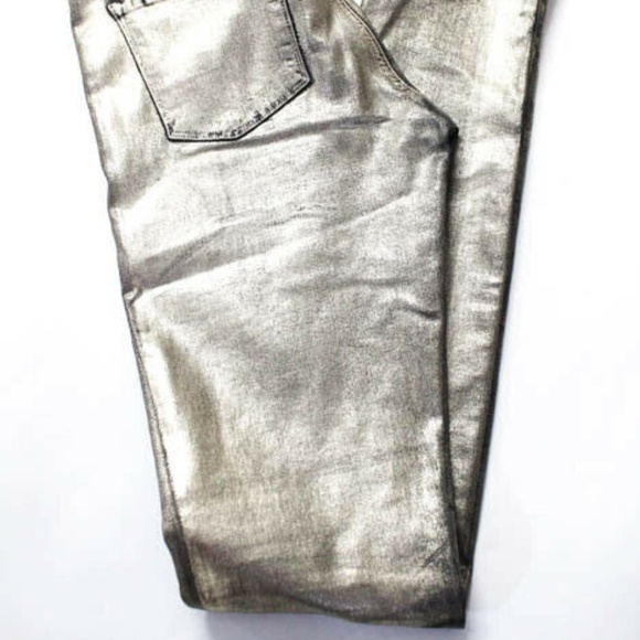 Juicy Jean Couture Metallic Gold Straight Leg 26 - Picture 2 of 8